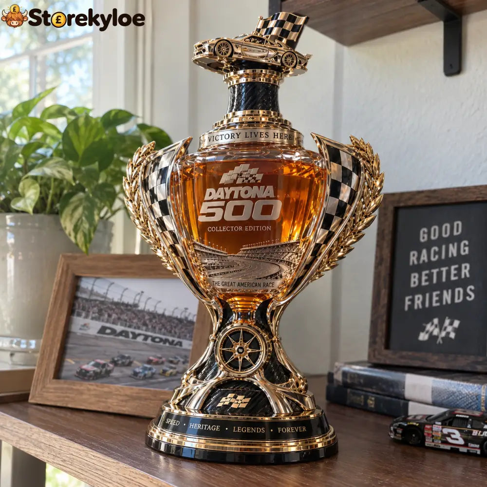 🏁American Stock Car Racing Legacy Trophy Whiskey Decanter - Collector’s Edition 🏆