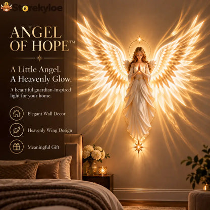 ✝️✨ Angel of Hope™, Heavenly Wings Projection Wall Light | Christian Home Decor & Faith Gift