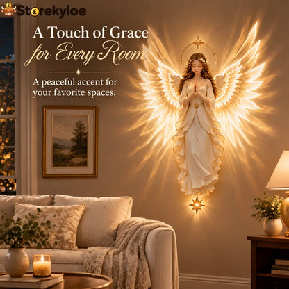 ✝️✨ Angel of Hope™, Heavenly Wings Projection Wall Light | Christian Home Decor & Faith Gift
