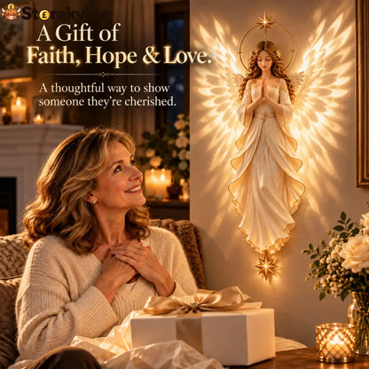 ✝️✨ Angel of Hope™, Heavenly Wings Projection Wall Light | Christian Home Decor & Faith Gift