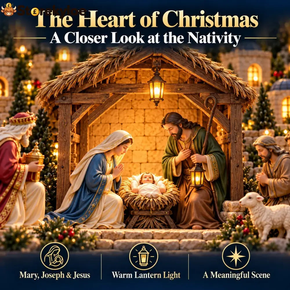 🔥🔥🔥🎄✨ Angels Over Bethlehem™ – Lighted 3D Nativity Mantel Centerpiece with Angel Wings & Star