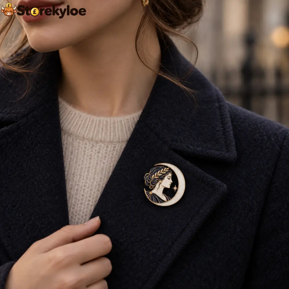 Artemis Brooch 🌙 | Greek Mythology Moon Goddess Pin - Artemis Brooch