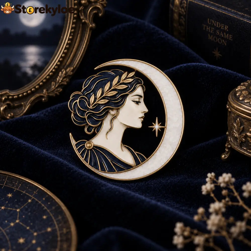 Artemis Brooch 🌙 | Greek Mythology Moon Goddess Pin - Artemis Brooch
