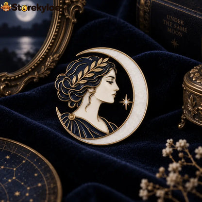 Artemis Brooch 🌙 | Greek Mythology Moon Goddess Pin - Artemis Brooch