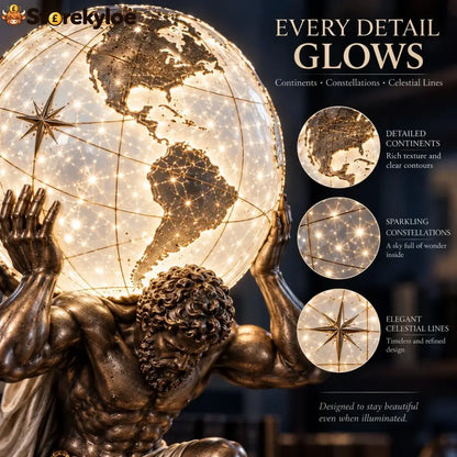 🌍 Atlas Illuminated World Sphere Lamp🌌