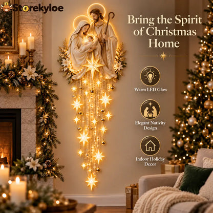 ✝️✨AuraNativity™ Cascading Lighted Wall Art – A Cascading Holiday Heirloom