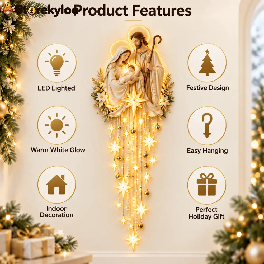 ✝️✨AuraNativity™ Cascading Lighted Wall Art – A Cascading Holiday Heirloom