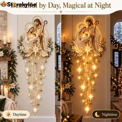 ✝️✨AuraNativity™ Cascading Lighted Wall Art – A Cascading Holiday Heirloom