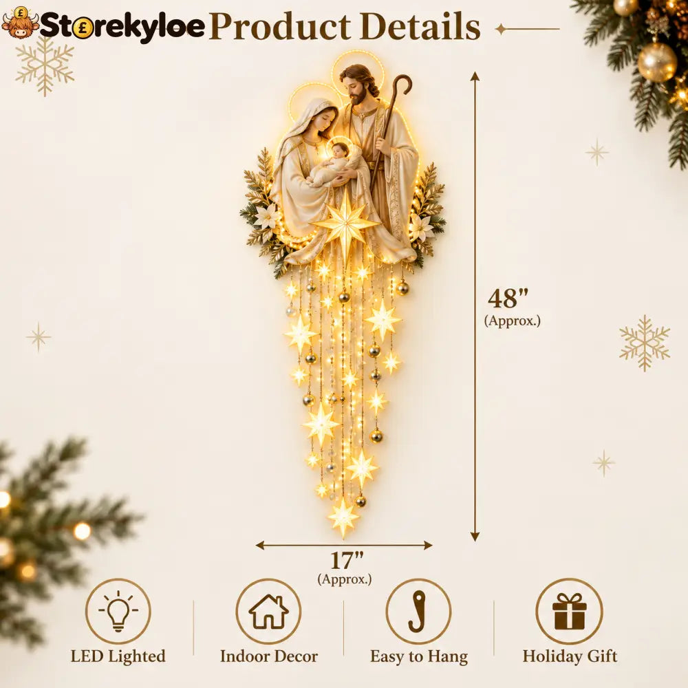 ✝️✨AuraNativity™ Cascading Lighted Wall Art – A Cascading Holiday Heirloom