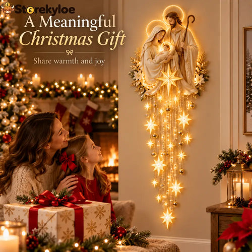 ✝️✨AuraNativity™ Cascading Lighted Wall Art – A Cascading Holiday Heirloom