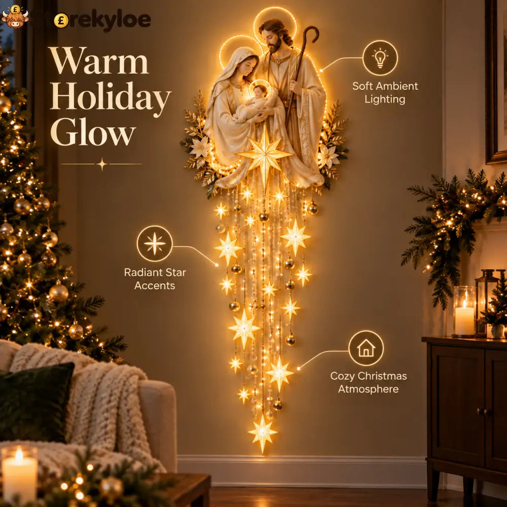 ✝️✨AuraNativity™ Cascading Lighted Wall Art – A Cascading Holiday Heirloom