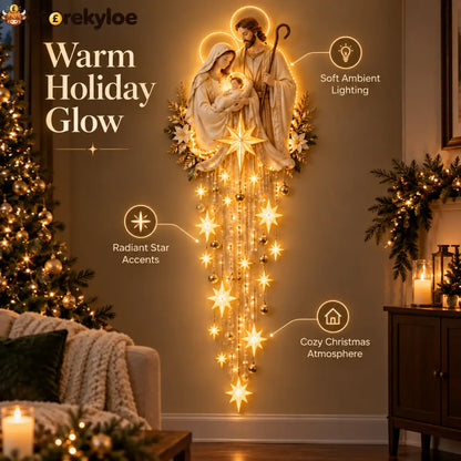 ✝️✨AuraNativity™ Cascading Lighted Wall Art – A Cascading Holiday Heirloom