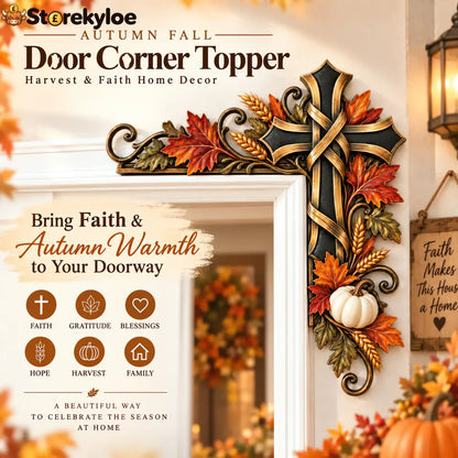 🍂 Autumn Door Frame Corner Topper – Faith & Harvest Décor ✝️🎃