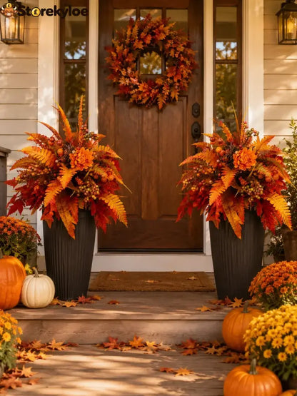 🍂Autumn Harvest Floral Garden Stake Arrangement