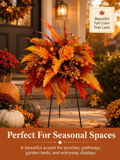 🍂Autumn Harvest Floral Garden Stake Arrangement