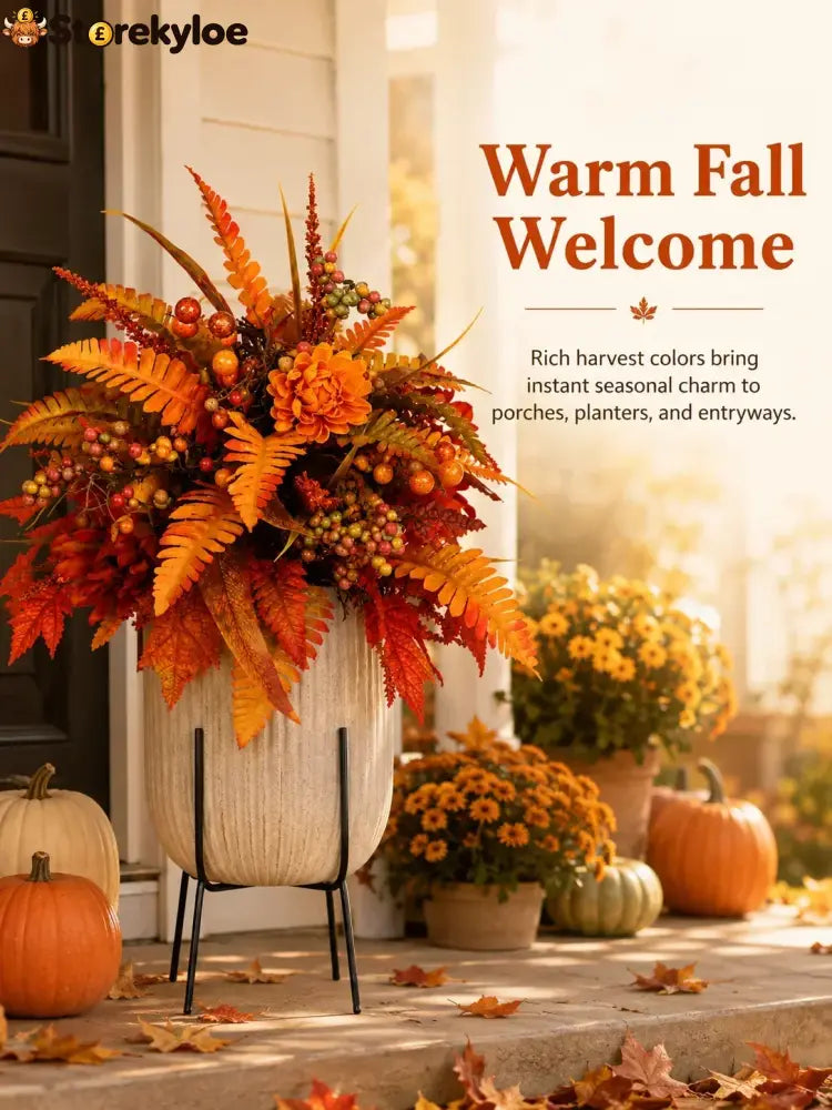 🍂Autumn Harvest Floral Garden Stake Arrangement