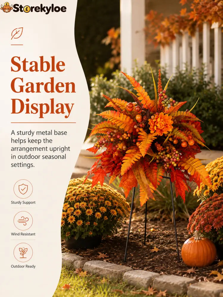🍂Autumn Harvest Floral Garden Stake Arrangement - Buy 1