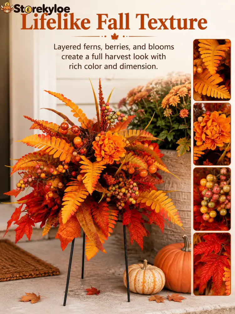 🍂Autumn Harvest Floral Garden Stake Arrangement - Buy 1