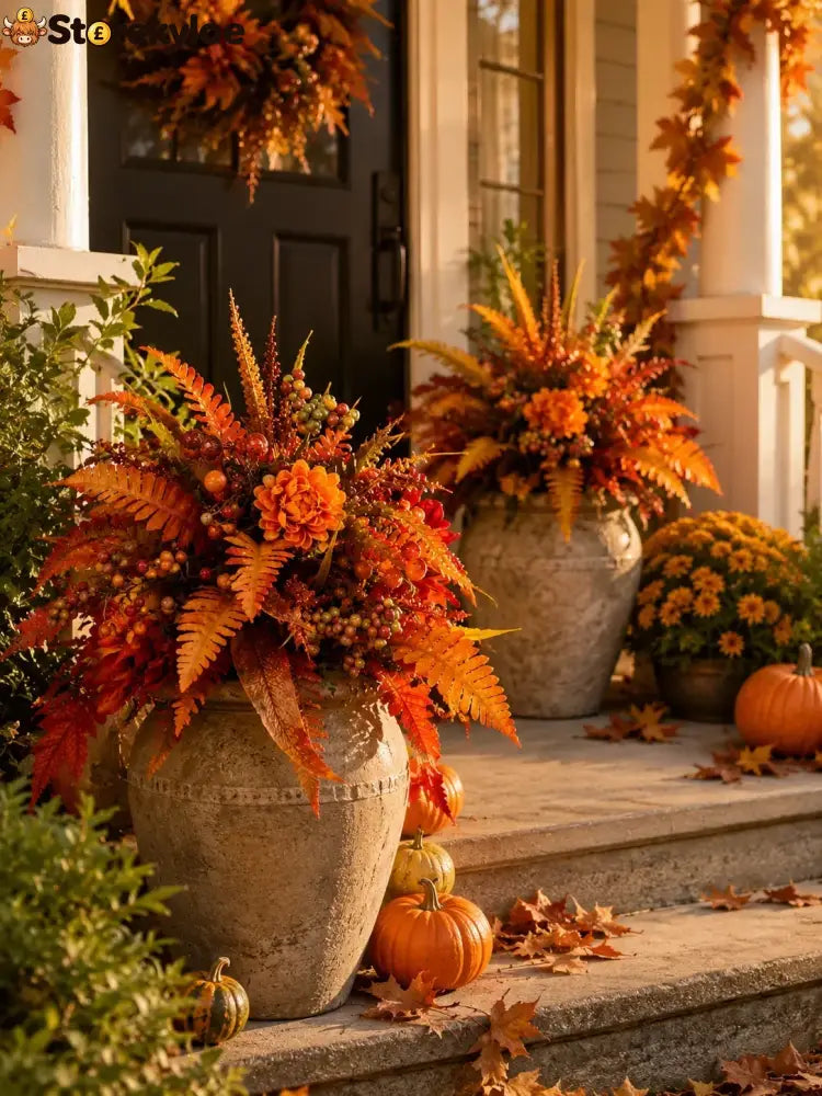 🍂Autumn Harvest Floral Garden Stake Arrangement - Autumn Harvest Floral Decoration, 1 PC
