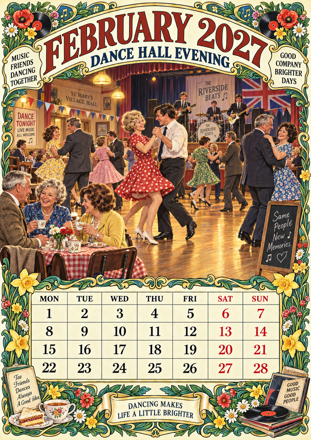 Britain at Play 2027 Wall Calendar – Leisure Days of the Sixties & Seventies ——The games, the days out, and the people who made them special.