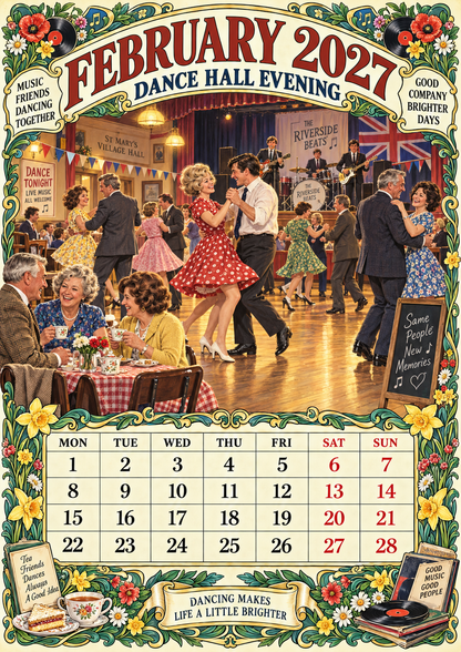 Britain at Play 2027 Wall Calendar – Leisure Days of the Sixties & Seventies ——The games, the days out, and the people who made them special.