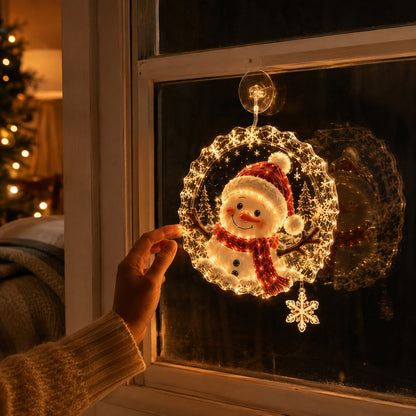 ✨⏳ Last Day 49% OFF – 🎄Lighted Christmas Window Decoration with Suction Cup | Warm LED Window Light with Double-Layer Design & Multiple Festive Styles ✨