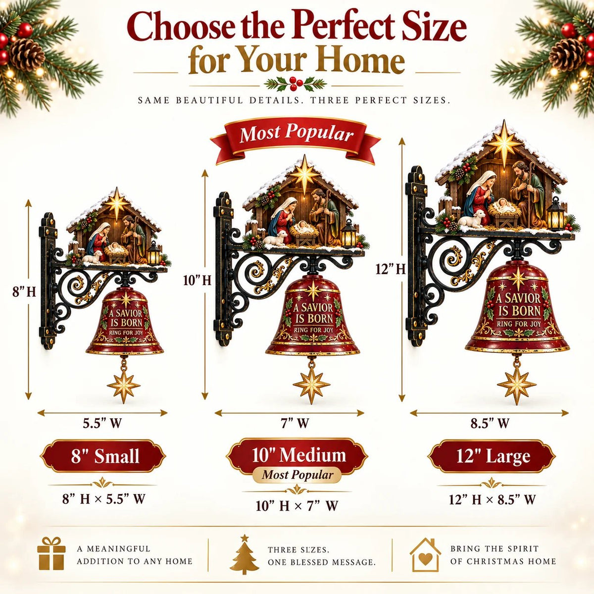 🔥HOT SALE 49% OFF✝️🔔Jesus Nativity Christmas Door Bell - Welcome Christmas With The Story Of Jesus🎄🙏