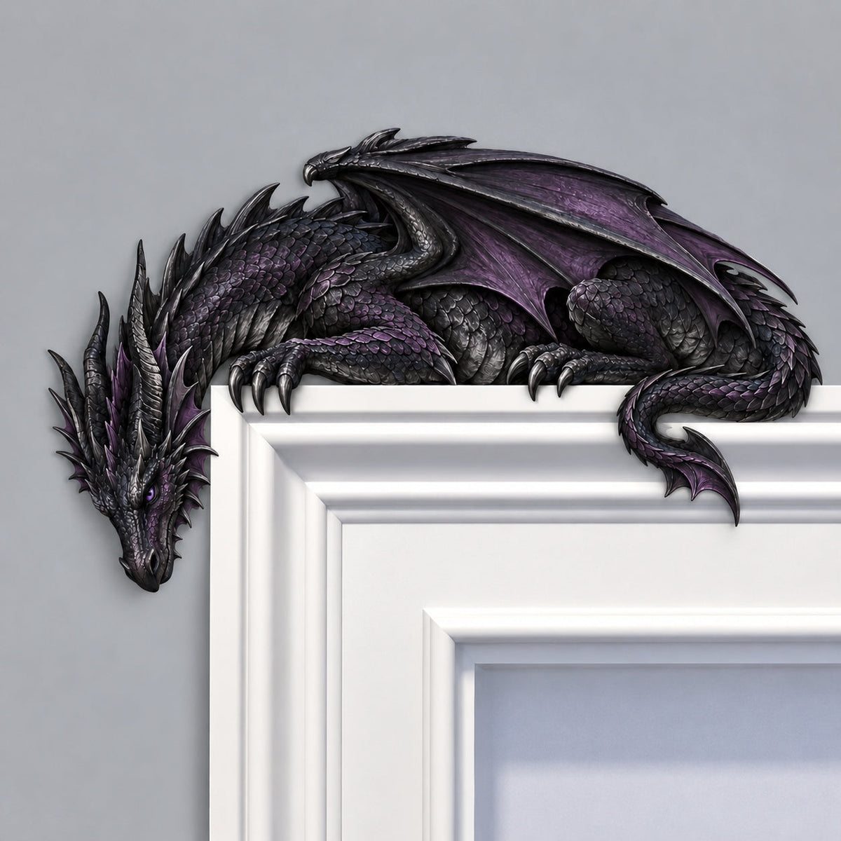 🐉🔥 Sleeping Dragon Door Topper | Medieval Fantasy Dragon Guardian Wall Décor 🏰✨