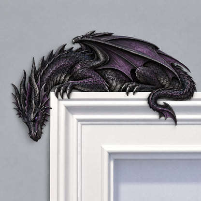 🐉🔥 Sleeping Dragon Door Topper | Medieval Fantasy Dragon Guardian Wall Décor 🏰✨