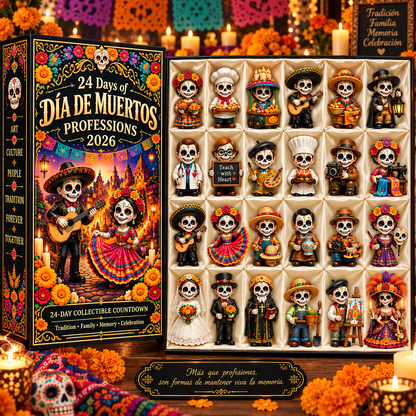 24 Days of Día de Muertos Professions 2026 – 24-Day Collectible Countdown Calendar with 24 Unique Profession Miniatures, Colorful Day of the Dead Gift Collection - image 7