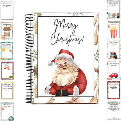 🔥🎁48% OFF!!!-Ready for Christmas!🎅Christmas Gift Card Booklet -👍DIY Spiral-Bound Christmas Gift Card Holder Book-C