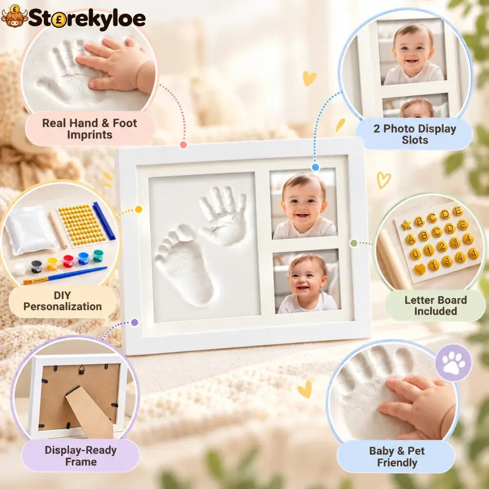 Baby handprint & footprint keepsake frame