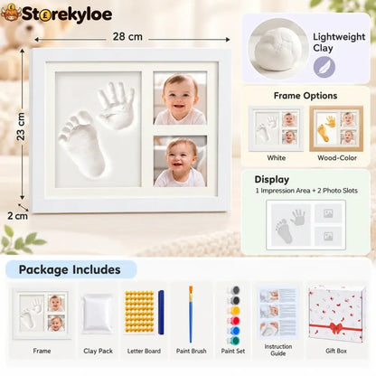 Baby handprint & footprint keepsake frame