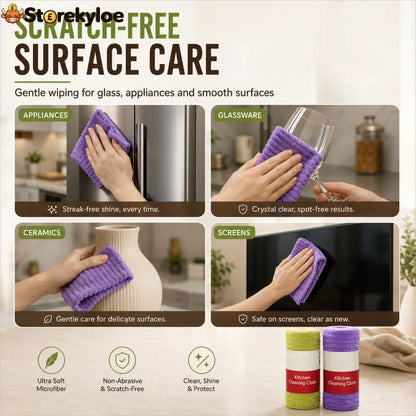 🍃 Bamboo Fiber Cleaning Cloth Roll – Thick Absorbent Tear-Off Kitchen Towels for Grease Spills & Everyday Cleaning