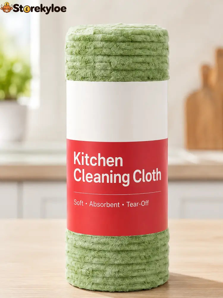 🍃 Bamboo Fiber Cleaning Cloth Roll – Thick Absorbent Tear-Off Kitchen Towels for Grease Spills & Everyday Cleaning