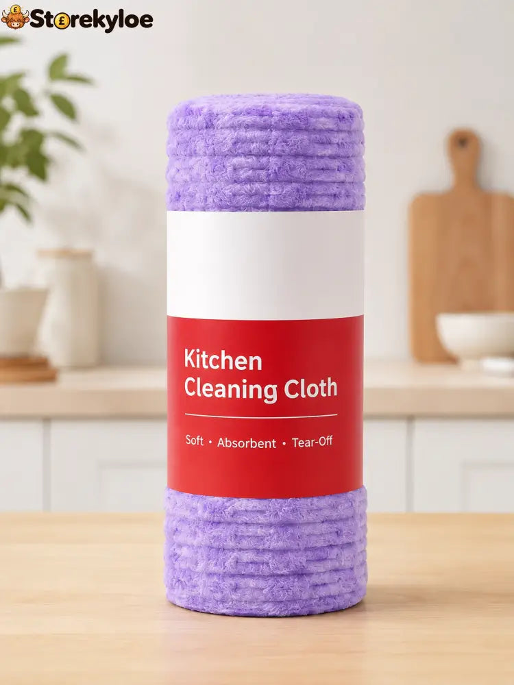 🍃 Bamboo Fiber Cleaning Cloth Roll – Thick Absorbent Tear-Off Kitchen Towels for Grease Spills & Everyday Cleaning