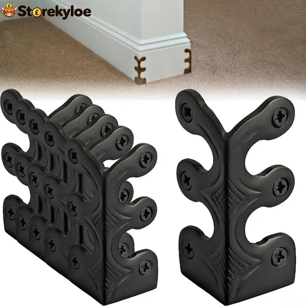 Baseboard Corner Protectors for Furniture - Black / 1 Set