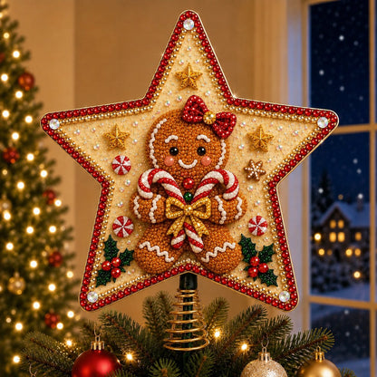 🎉 Pearl Diamond Art Christmas Tree Topper DIY Kit