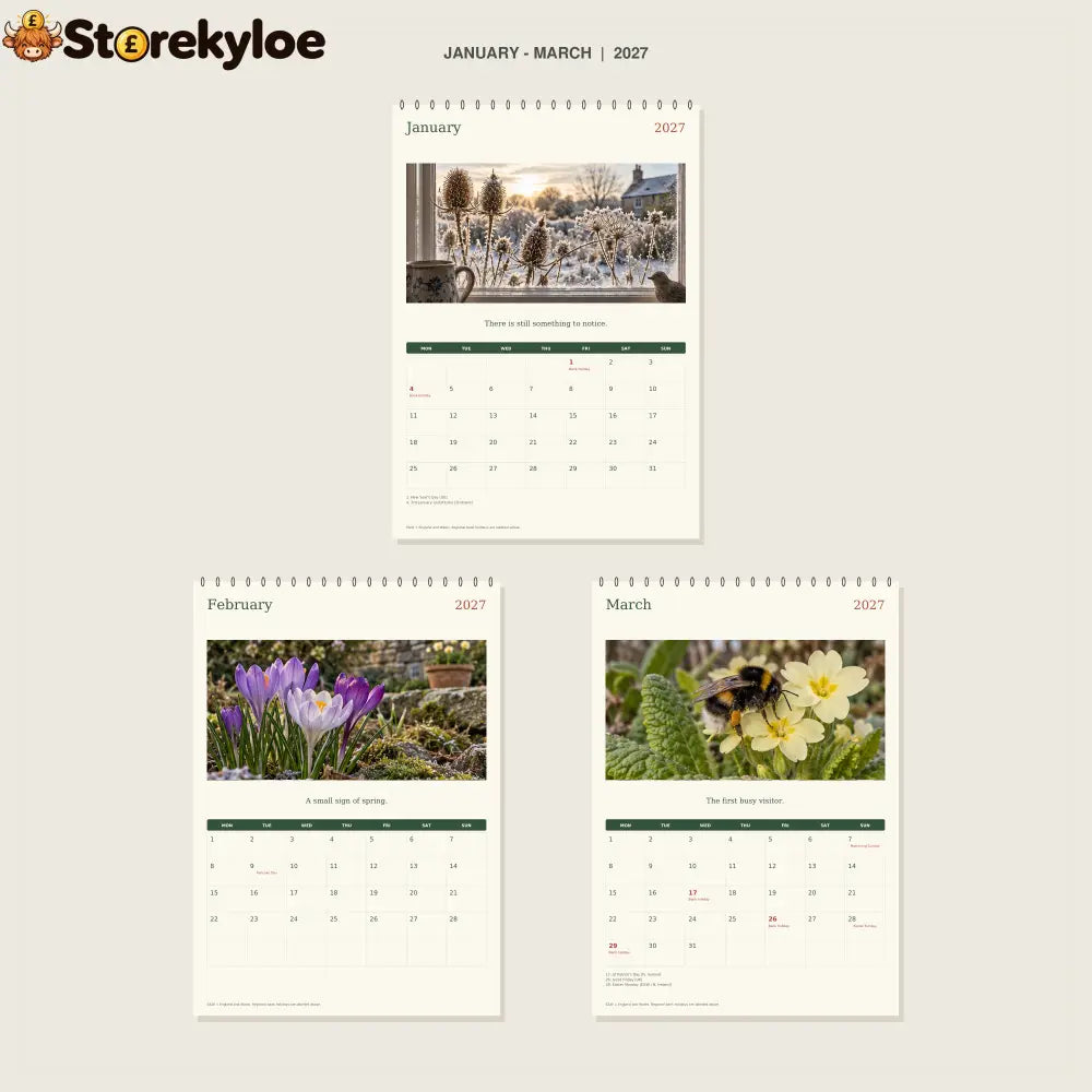 🔥Bees Before Emails - 2027 A4 Wall Calendar