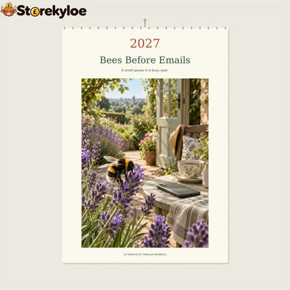 🔥Bees Before Emails - 2027 A4 Wall Calendar