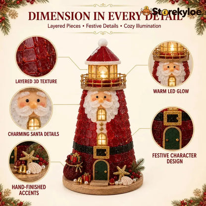 🎄Beginner-Friendly DIY Lighted Christmas Character Sea Glass-Style Lighthouse Kit Collection | Complete Kit with Sea