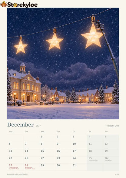 Behind The Sky, 2027 Art Calendar Someone Has To Keep The Sky Running. - BEHIND THE SKY