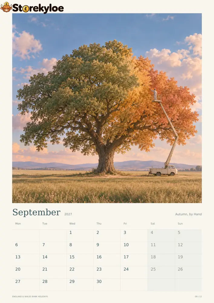 Behind The Sky, 2027 Art Calendar Someone Has To Keep The Sky Running. - BEHIND THE SKY
