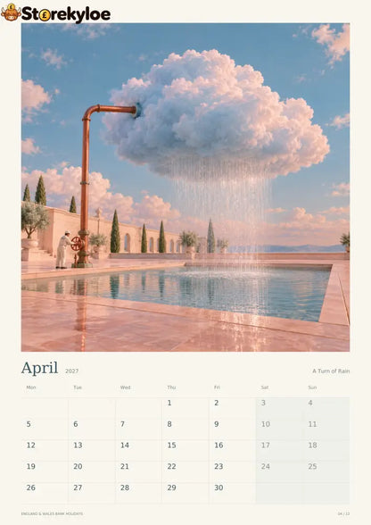 Behind The Sky, 2027 Art Calendar Someone Has To Keep The Sky Running. - BEHIND THE SKY