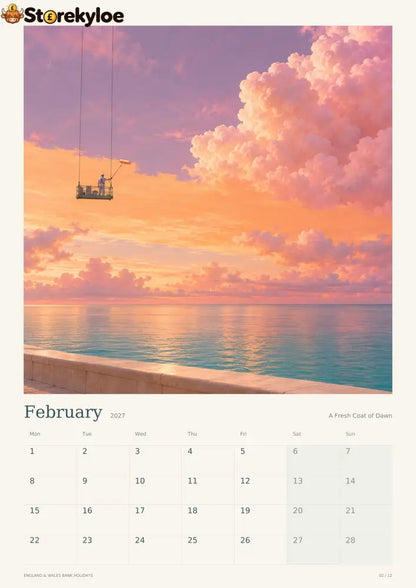 Behind The Sky, 2027 Art Calendar Someone Has To Keep The Sky Running. - BEHIND THE SKY