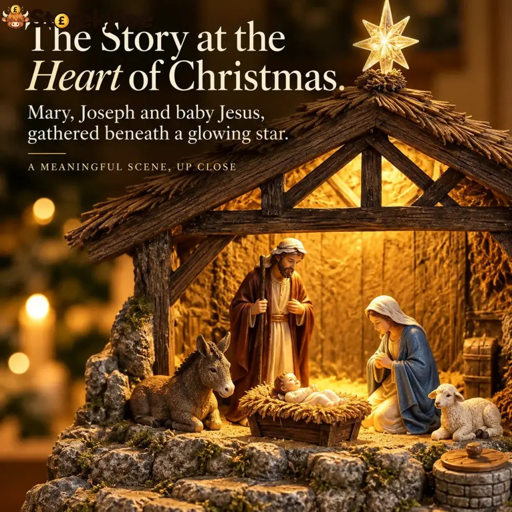 😍Bethlehem Glow – Lighted Nativity Mist Diffuser💧