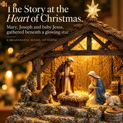 😍Bethlehem Glow – Lighted Nativity Mist Diffuser💧