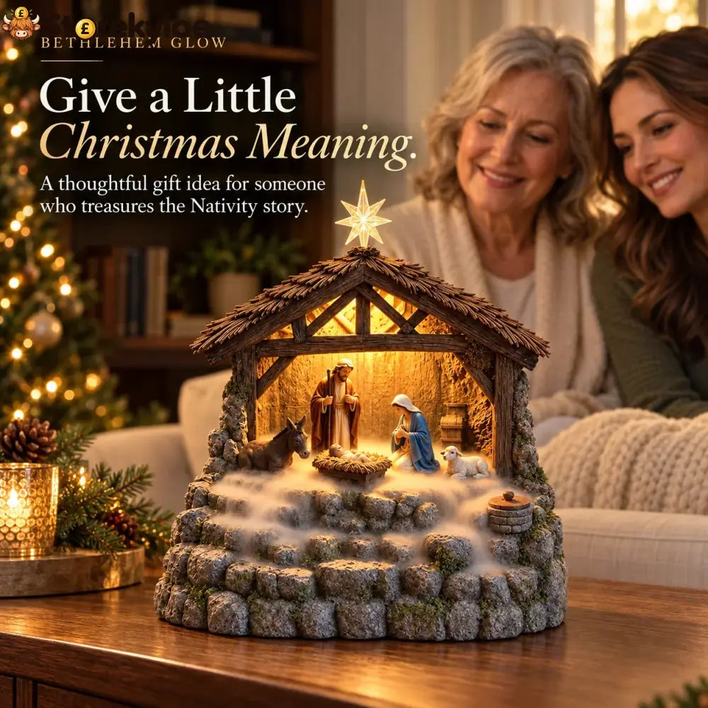 😍Bethlehem Glow – Lighted Nativity Mist Diffuser💧