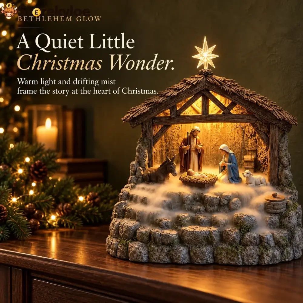 😍Bethlehem Glow – Lighted Nativity Mist Diffuser💧