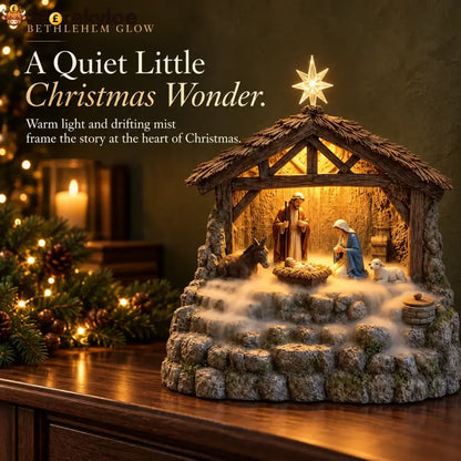😍Bethlehem Glow – Lighted Nativity Mist Diffuser💧